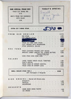 1960's Original Vintage Menu THE SWITZERLAND Restaurant Fairbanks Alaska