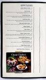 1990's Vintage Dinner Menu CB CHARLEY BROWN'S Restaurant Southern California