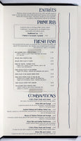 1990's Vintage Dinner Menu CB CHARLEY BROWN'S Restaurant Southern California