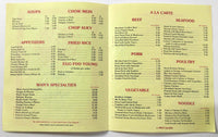 1980's Vintage Take-Out Menu WAN'S MANDARIN HOUSE Restaurant Hollywood Florida