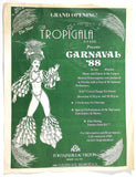 1988 Flyer Ad CLUB TROPIGALA La Ronde Carnaval '88 Fontainbleau Hilton Miami FL