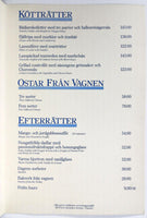 Vintage Original Menu ANNA RELLA Restaurant Sergel Plaza Hotel Stockholm Sweden