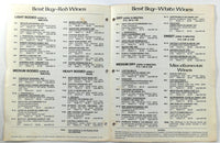 1975 ROLF'S WINE SHOPS Buying Guide California Tustin Irvine Tasting R ...