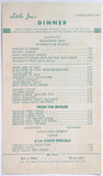 1957 Vintage Dinner Menu Card LITTLE JOE'S Los Angeles California On N. Broadway
