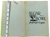 1960's Vintage Menu SUGAR BOWL Restaurant Ohio Candy Shakes Phosphates Malts
