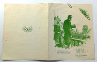 1963 Original Vintage Menu THE WILLARD HOTEL Washington DC Abraham Lincoln Cover