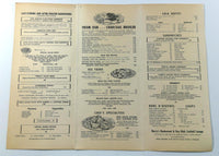 1960's Vintage Menu HARRY'S RESTAURANT & Key Klub Cocktail Lounge Omaha Nebraska