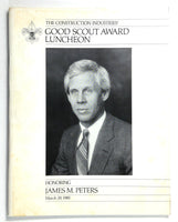 1985 JAMES PETERS Boy Scouts Of America GOOD SCOUT AWARD Orange County Council