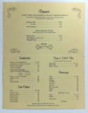 1978 Original Vintage Menu PORT CAPE GIRARDEAU Restaurant & Lounge Missouri