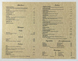 1982 Original Vintage Menu SHERATON PLAZA HOTEL - TERRACE ROOM St. Louis MO