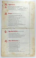 1979 Vintage Menu Johnny KAN'S Chinese Restaurant Chinatown San Francisco CA