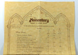 1970's Vtg Menu Wine List THE MONASTERY ABBEY & WINE SHOP Fairview Heights IL