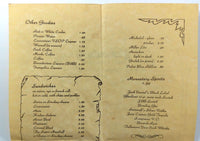 1970's Vtg Menu Wine List THE MONASTERY ABBEY & WINE SHOP Fairview Heights IL