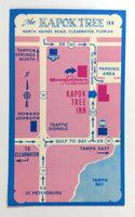 c1970's Advertisment Card KAPOK TREE INN BAUMGARDNER'S Restaurant Clearwater FL