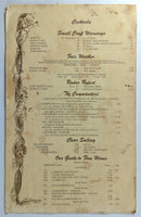 1979 Large Vintage Mystery Menu FISH HOUSE  ? Clearwater ? Florida