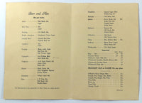 1941 BEER & ALE Menu OLD ENGLISH TAVERN Royal York Hotel Toronto Ontario Canada