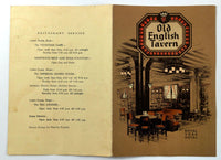 1941 BEER & ALE Menu OLD ENGLISH TAVERN Royal York Hotel Toronto Ontario Canada