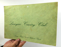 1960's Vintage Menu LUCAYAN COUNTRY CLUB Golf Restaurant Freeport Grand Bahama