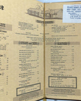 1970's Original Vintage LARGE Menu THE FRONTIER INN Restaurant Rockton Illinois