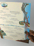 1990's Vintage Menu DESCANSO BEACH CLUB Beachfront Avalon Catalina Island CA