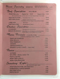 1990's Vtg Menu PIRRONE'S SEAFOODS & STEAKS Restaurant Avalon Catalina Island CA