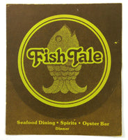 1970 Vintage Dinner Menu FISH TALE Seafood Restaurant Long Beach California