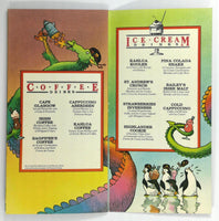 Vintage Mystery Location Menu MCBRIDE'S Libations Loch Ness Monster Favorites