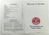 Original Vintage Laminated Menu THE KEG Steak & Seafood House Canada & USA