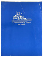 1990's Original Vintage Menu QUEENSWAY BAY HILTON & MARINA Long Beach California