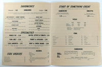 1970's Vintage Menu MIONE'S MARINA PACIFICA Italian Restaurant Long Beach CA