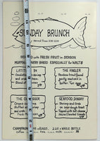 1970's Vintage Menu WALT'S WHARF Seafood Restaurant Seal Beach California