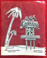 MARTINIQUE Restaurant ARVADA CO Menu CLEAR COVER B & W PHOTOSTAT PROOF Tiki