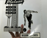 PLATEAU BOWLING Restaurant Watertown S.D. Menu CLEAR COVER B & W PHOTOSTAT PROOF