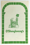 1970's Original Menu O'SHAUGHNESSY'S Restaurant Arco Plaza Los Angeles CA