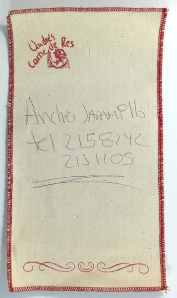 Vintage ANDRES CARNE DE RES Napkin Signed by Chef Andres Jaramillo Chia Colombia