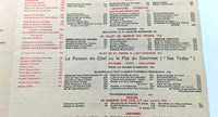 1958 MAISON PRUNIER Original Vintage Restaurant Menu Paris France Fishing Scene