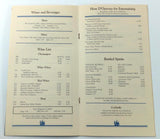 1980 Original ROOM SERVICE Menu THE MAYFLOWER HOTEL Washington DC