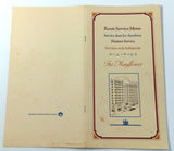 1980 Original ROOM SERVICE Menu THE MAYFLOWER HOTEL Washington DC