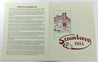 1986 Original Menu STRAWBERRY HILL Restaurant Lancaster Cabbage Hill PA Kerek