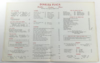 1960's Original ROOM SERVICE Menu DINKLER PLAZA HOTEL Restaurant Atlanta Georgia