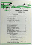 1960's Original Vintage Menu THE KINGS QUALITY MOTEL Restaurant Ocean City MD