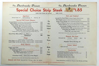 1960's Original Vintage Menu THE SHERBROOKE INN RESTAURANT Toledo Ohio