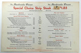 1960's Original Vintage Menu THE SHERBROOKE INN RESTAURANT Toledo Ohio