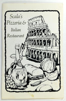 1970's Original Menu SCALA'S PIZZERIA Italian Restaurant Neptune NJ Highway 33
