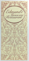 1980's Original WINE LIST Menu EDMUND'S SHOWCASE Restaurant Garden City New York