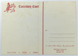 Vintage Original COMEDY Menu Mailer CANTERBURY COURT Restaurant Lancaster PA