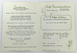 1967 Original Menu WAITOMO HOTEL Restaurant New Zealand Glowworm Caves