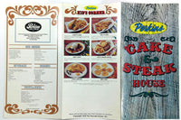 1976 Original Vintage Menu Brochure PERKINS CAKE & STEAK HOUSE Minnesota Chain