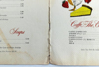 Large Original Vintage Menu SORRENTO Italian Restaurant