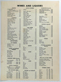 1960's HARTFORD HOUSE Brooklyn New York Original Dinner & Wine List Menu